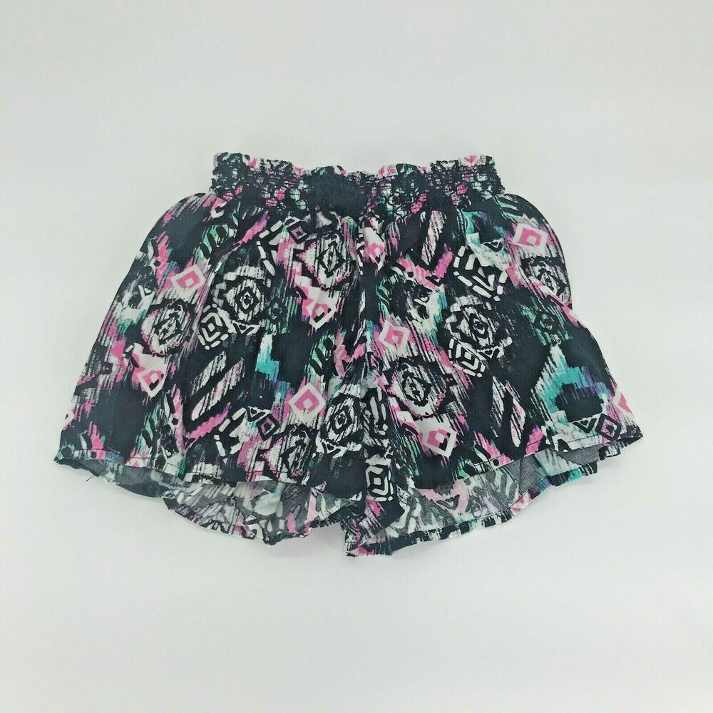 Justice Girls Shorts Geometric Aztec Pull On Stretch Waist Sz 5